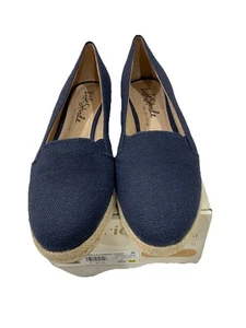 LifeStride Women's Kamilla Wedge Espadrilles Lux Navy Fabric, Size 6.5 M - Picture 1 of 6
