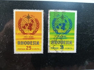 1973 Rhodesia Centenary IMO - WHO lot of 2 used - Bild 1 von 3