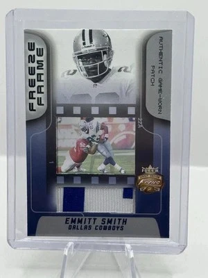 Emmitt Smith Game Worn Patch 39/50 2002 Fleer Focus Freeze Frame Dallas Cowboys - Image 1 of 2
