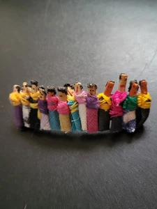 Unique Vintage Colorful Handmade Peruvian Worry Doll Barrette - Picture 1 of 3