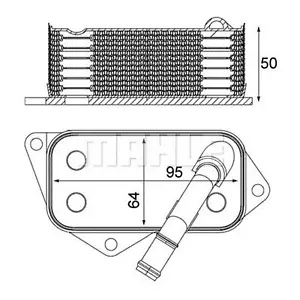 Engine Oil Cooler MAHLE for 3 Series 5 1 Z4 6 4 X3 X5 X1 7 X6 2 X4 CLC 12 001S T - Picture 1 of 6