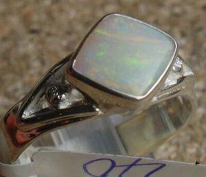 Coober Pedy Opal 1.8 Karat 925er Silberring Größe 19,4 mm - Bild 1 von 9