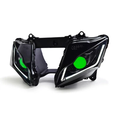 1X Faro LED COMPLETO para Kawasaki Ninja ZX10R ZX10RR 2016-2020 Moto Verde Foto 1 de 4