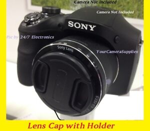 SNAP-ON FRONT LENS CAP DIRECTLY to CAMERA SONY Cyber-shot DSC-H200 DSCH200 H-200
