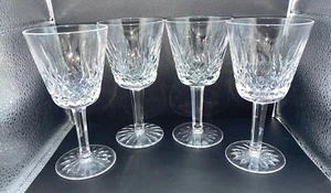 4 CALICI VINO WATERFORD LISMORE PATTERN 5 7/8", ottime condizioni - Foto 1 di 5