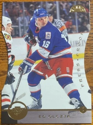 1996-97 Leaf Press Proofs Ed Olczyk #117 Los Angeles Kings #’d /1500 - Image 1 of 2
