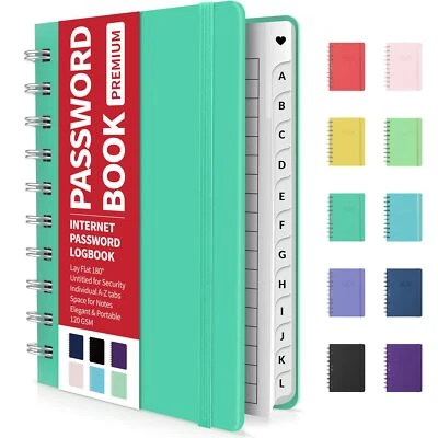 Password Book with Individual Alphabetical Tabs 4" x 5.5" Small Password Note... - Image 1 of 4