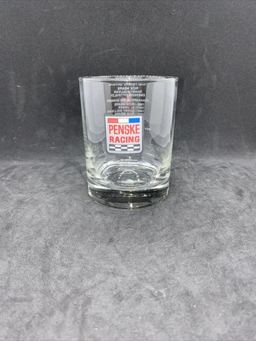 Penske Racing Team 12 oz Glass With Drivers Listed for Indy 500 - Vintage 1989 Cover