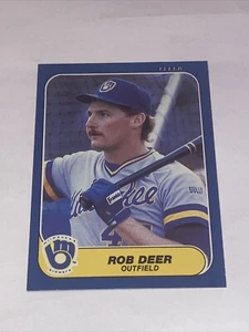 Rob Deer 1986 Fleer Update Baseball U-33  Milwaukee Brewers - Picture 1 of 5
