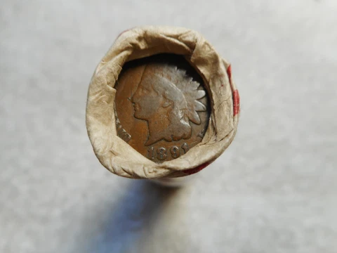 Unopened Roll Lincoln Wheat Cents 1913 D Wheat 1891 Indian Showing # 159834 Cover