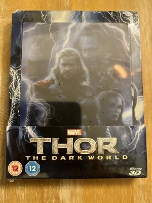 THOR THE DARK WORLD - UK LENTICULAR 3D + 2D BLU RAY STEELBOOK - NEW & SEALED - Image 1 of 4