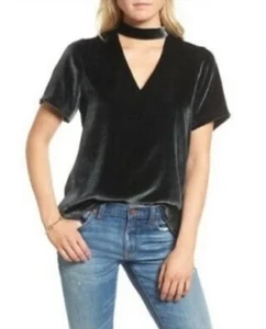 Madewell Velvet Choker Top Size Small Whimsigoth Grunge - Picture 1 of 9