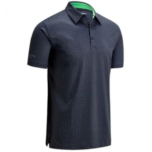Callaway Golf Herren All Over Chev Print Golf Polo Caviar Medium - Bild 1 von 2