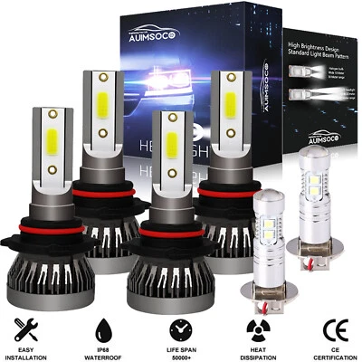 For 1990-1998 GMC K1500 K2500 K3500 6x LED LightBulb Hi Lo + Fog Light Bulbs Kit - Image 1 of 4