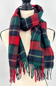 NUOVA sciarpa John Hanly 100% lana di agnello irlandese tartan a quadri 54x11"~Irlanda~Natale - Foto 1 di 7