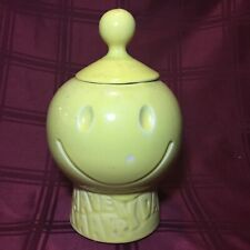 Vintage McCoy Smiley Face Cookie Jar W/Lid Have A Happy Day 70s
