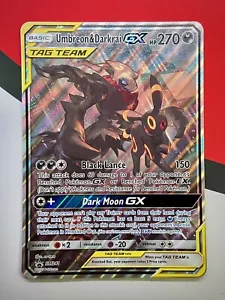 JUMBO Oversized Umbreon & Darkrai GX Tag Team Black Star Promo SM241 Pokémon NM - Picture 1 of 2