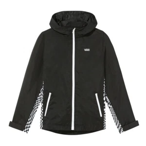 VANS Youth WRAP CHECK Windbreaker Jacket - BLK/WHT - XL - NWT - Picture 1 of 4