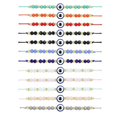 	12 Stk Evil Eye Armbänder Set Böser Blick Armband Nazar Boncuk Armbänder Ver... - Bild 1 von 4