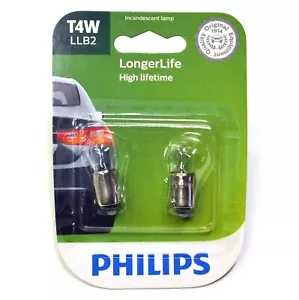 Philips LongerLife BA9s T4W 4W dos bombillas marcador lateral trasero luz de reemplazo stock - Imagen 1 de 7