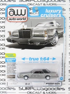Auto World 2024 R6: Luxury Cruisers Silver 1979 LINCOLN CONTINENTAL Lowrider - Picture 1 of 8