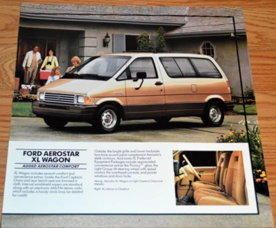 Ford Aerostar XL 1987 concesionario original anuncio impreso 87 biege Foto 1 de 2