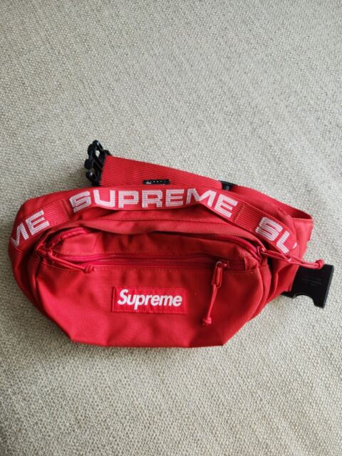 Supreme SS18 Red Shoulder Messenger Bag Cordura Fabric 100% Authentic DS