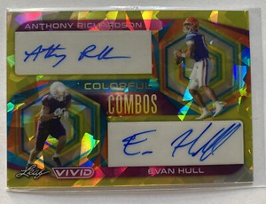 2023 LEAF METAL VIVID ANTHONY RICHARDSON /EVAN HULL DUAL AUTO 8/10 COLTS FLORIDA