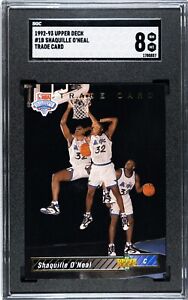 1992-93 Shaquille O'Neal Upper Deck Trade Card #1B SGC 8 Rookie RC