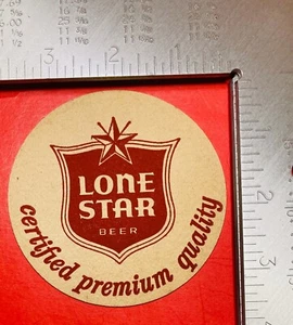 LONE STAR PREMIUM 3.5 INCH ROUND BEER COASTER RARE VINTAGE - Picture 1 of 2