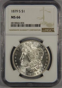 1879-S Morgan Silber Dollar NGC MS66 1 $ - Bild 1 von 3
