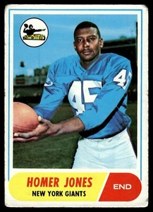 1968 Topps Football Card #31 Homer Jones New York Giants Texas Southern - Foto 1 di 2