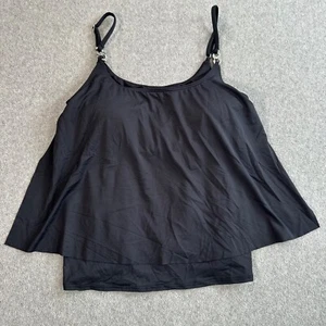 Michael Michael Kors Layered Underwire Tankini Top Women's Small Black MM7M518 - Picture 1 of 9