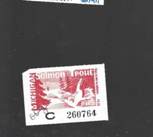 1975 Michigan Trout Fishing Stamp used - Picture 1 of 1