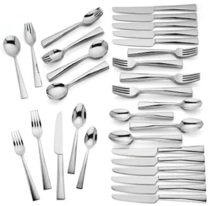 Lenox Archdale 84 Piece 18/10 Stainless Flatware Set Service For 12 New - Picture 1 of 9