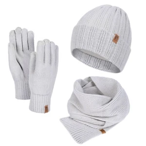 Damen Winterset Mütze Schal Handschuhe Set für Damen Winterschal Damenschal - Bild 1 von 60