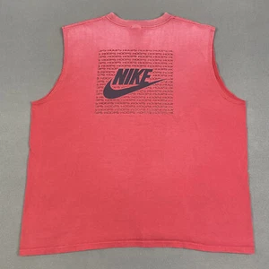 Vtg Nike Shirt Men XXL Red Sleeveless Y2K Graphic Faded Supreme Court Basketball - Picture 1 of 9