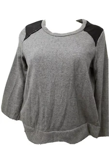 FOREVER 21 Girl's Sweatshirt  Gray/Black.Shoulder Embellished Sequins.   Size M  - Picture 1 of 9