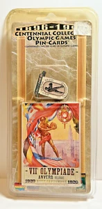 Prendedor y tarjeta de recuerdo de los Juegos Olímpicos de la colección del centenario 1996 Amberes 1920 - Imagen 1 de 3