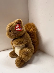 Nutty The Squirrel Stuffed Animal TY Beanie Babies Buddies 9" - Picture 1 of 9