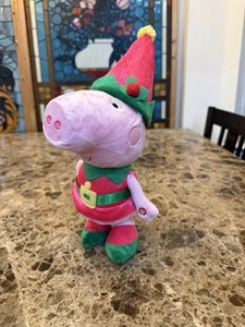 Gemmy Peppa Pig Plüsch Animiert Musical Weihnachten Elfe Mütze Kleid 2021 Funktioniert! - Bild 1 von 15