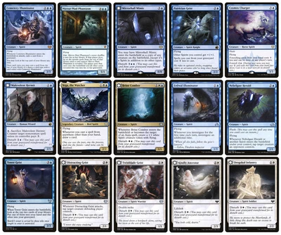 MTG - 15 x Different White / Blue Spirit Creatures - for Modern / Commander - LP - Image 1 of 3