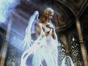 ANGEL ARCHANGEL KEY TO HEAVEN HANIEL brings peace new beginings joy power love - Picture 1 of 2