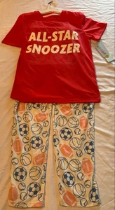 Jungen Cat & Jack Pyjama Set XL rot weiß All-Star Snoozer - Bild 1 von 4