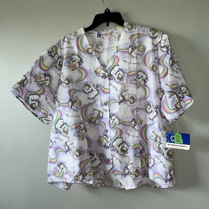 Best Medical Wear Angels Scrub Button Front Top Size 3X - Picture 1 of 1