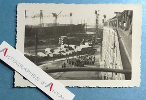 ● Saint Nazaire 29. Oktober 1932 Präsident Lebrun direkter Hof der Baustellen - Bild 1 von 2