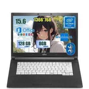 Fujitsu A576 15.6" Celeron 3855U 8GB 128GB SSD Win11 Pro Office 2019 WiFi Japan - Picture 1 of 7