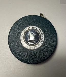 ANTIGUA LUFKIN RULE CO 100 PIES CINTA MÉTRICA DE ACERO CUBIERTA DE CUERO PERFECTA - Imagen 1 de 7