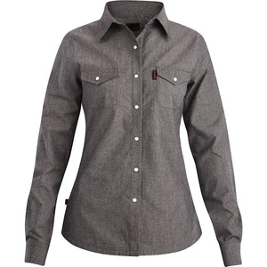 Dakine Izarra Midweight Base Layer Button-up Flannel Shirt, Women's Medium, Grey - Picture 1 of 1
