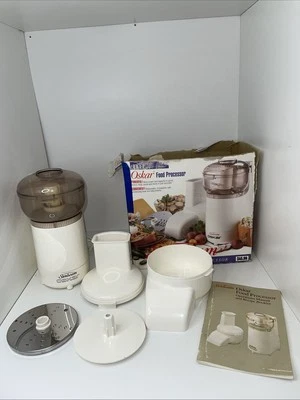 Sunbeam Oskar 14181 Food Processor Motor Bowl Lid Shredder COMPLETE in BOX, NICE - Image 1 of 4